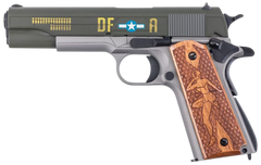 Auto Ordnance 1911 Memphis Belle 45 ACP 5" 7+1 Semi-Auto Pistol - OD Green/Gray Cerakote — view 2