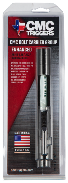 CMC Triggers Enhanced AR-15 .223/5.56/.300 BLK Bolt Carrier Group - Black Nitride — view 2