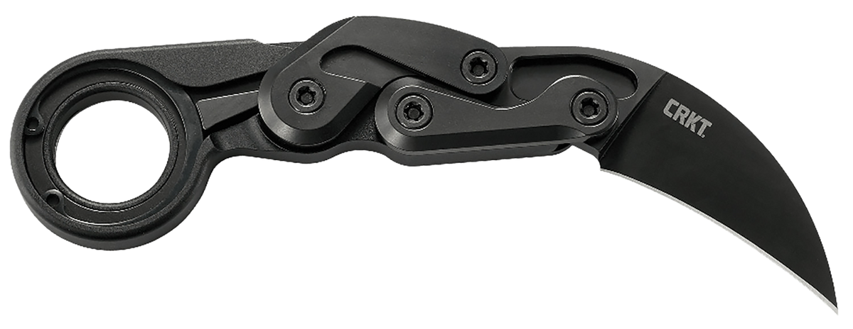 Columbia River Provoke 2.41" Folding Hawkbill Plain D2 Steel Black TiN Aluminum Handle — view 2