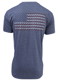 Glock Pistol Flag Heather Navy T-Shirt - Medium — view 2