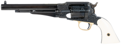 Taylor's & Company Remington Conversion LawDawg 45 Colt 8" 6-Rd SAO Revolver - Blued Engraved Ivory Grip — view 2