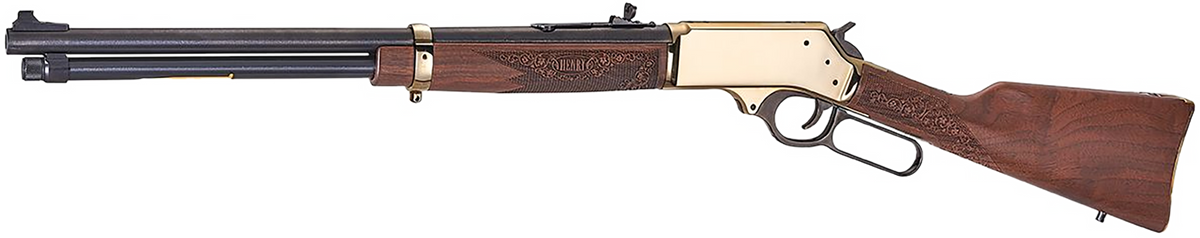 Henry H024-360BH Side Gate Full Size .360 Buckhammer 20" 5+1 Lever-Action Rifle - Polished Brass Receiver, American Walnut — view 2
