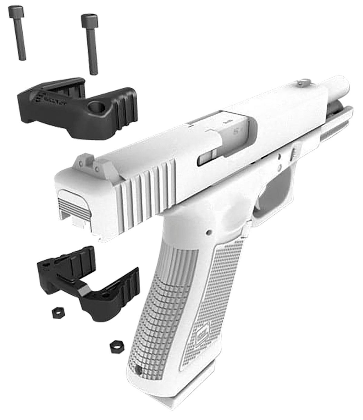 Recover Innovations GCH1701 Upper Charging Handle Black Polymer - Glock 17/19/22/23/24/26/27/35 Ambidextrous — view 2