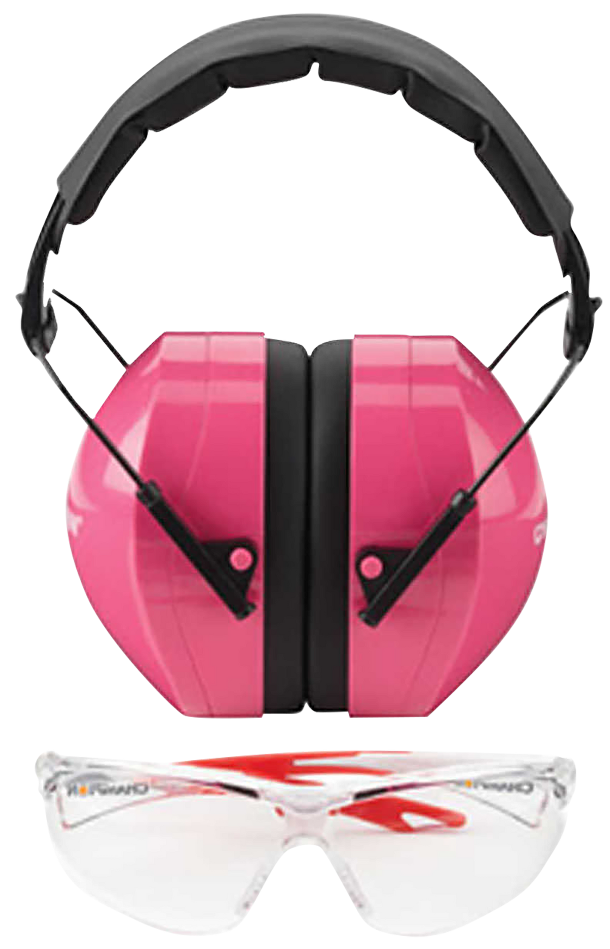 Champion Targets Eyes & Ears Combo 26 dB Over the Head Pink/Black Adult — view 2