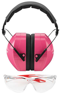 Champion Targets Eyes & Ears Combo 26 dB Over the Head Pink/Black Adult — view 2