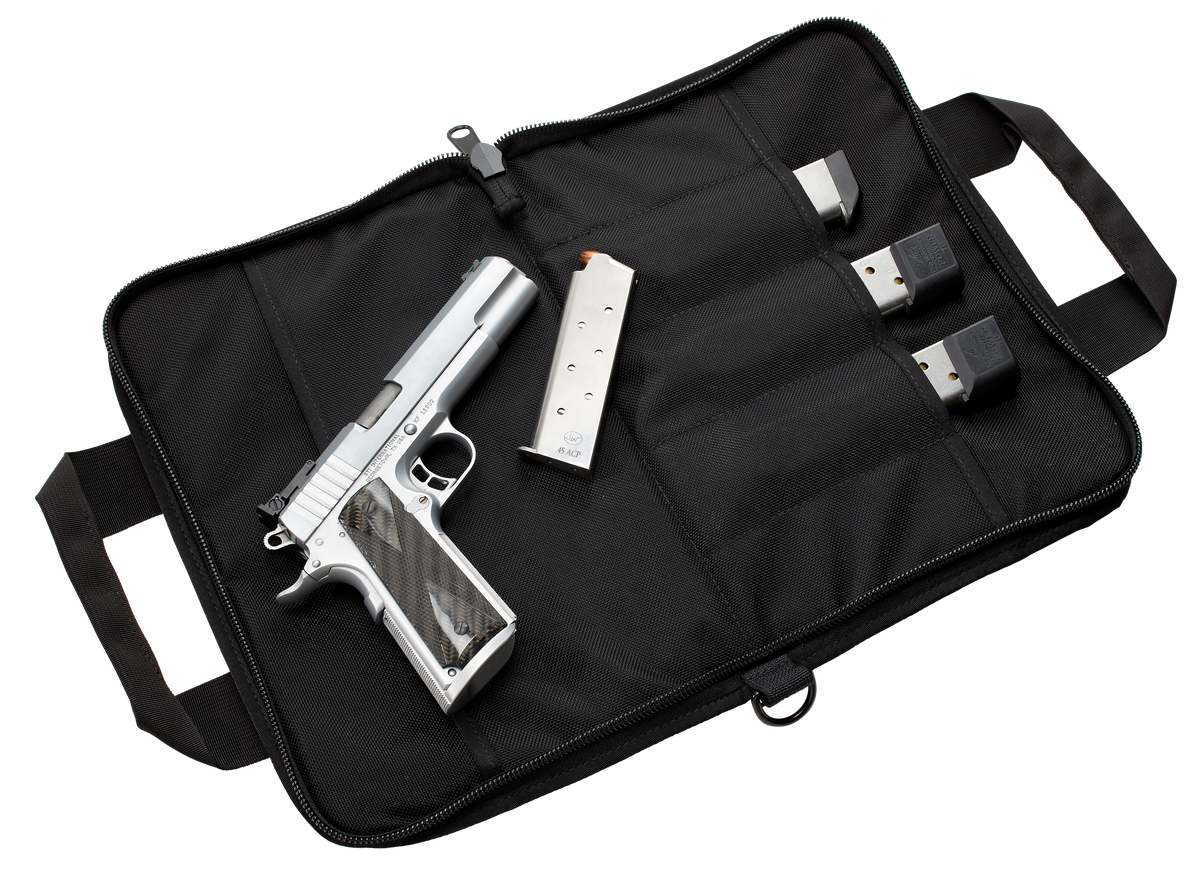 Hornady 99117 Soft Pistol Case Black/Red Cordura Single Handgun — view 2