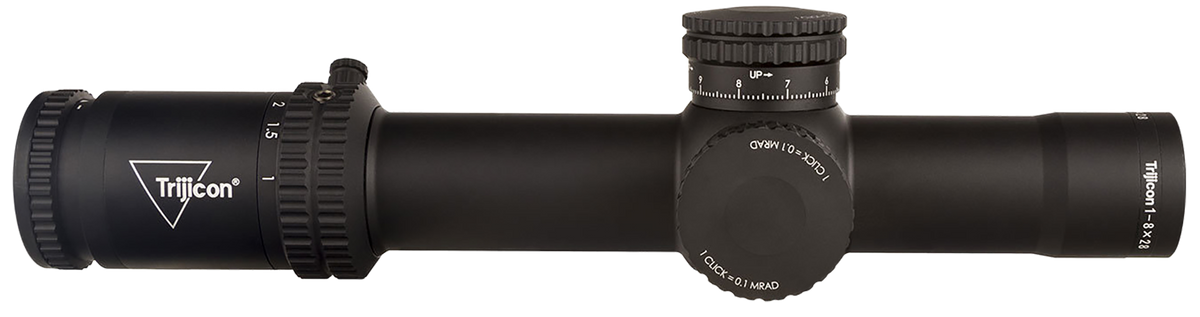 Trijicon Credo 1-8x28mm 34mm Tube LED Illuminated Red/Green MRAD Segmented Circle FFP Riflescope - Matte Black — view 2