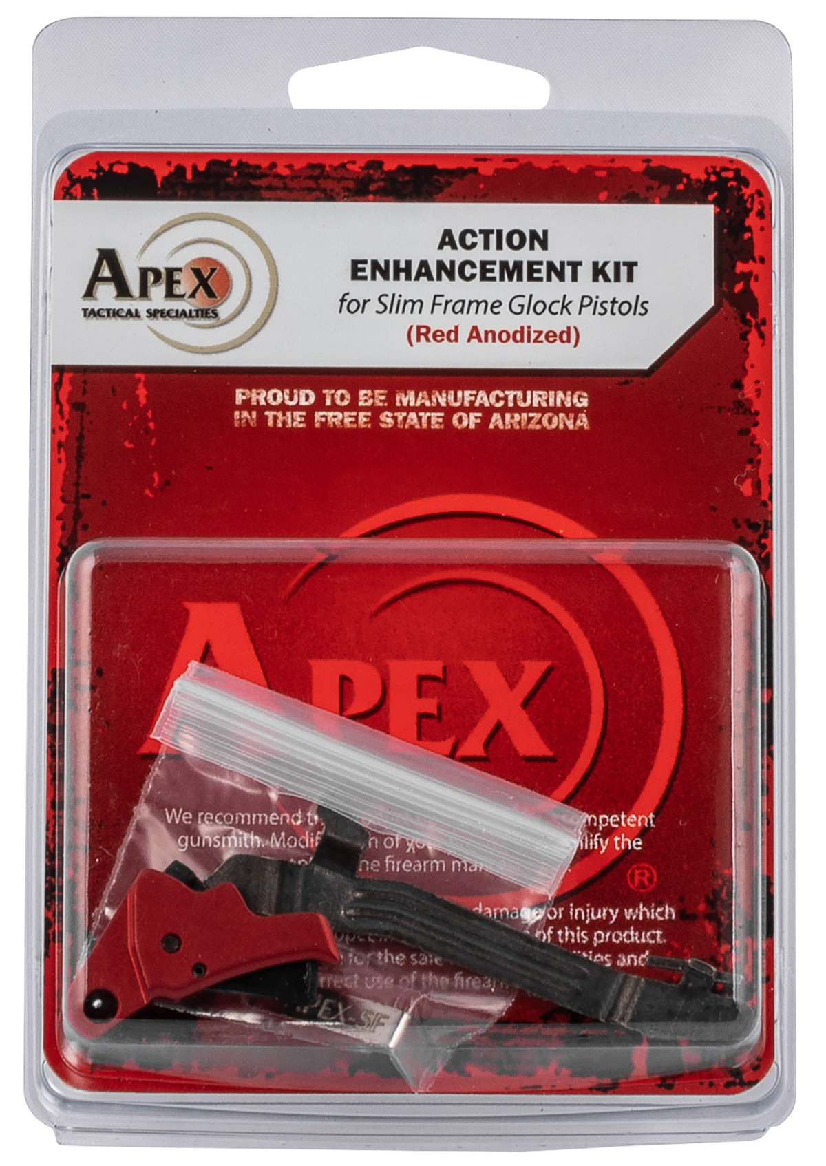 Apex Tactical Specialties 102157 Action Enhancement Black/Red Polymer Drop-In Trigger Kit for Glock 43/43X/48 - Right Hand — view 2