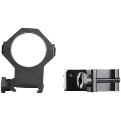 Weaver Mounts 48367 Four-Hole Skeleton Rings 30mm Extra High Matte Black Aluminum — view 2