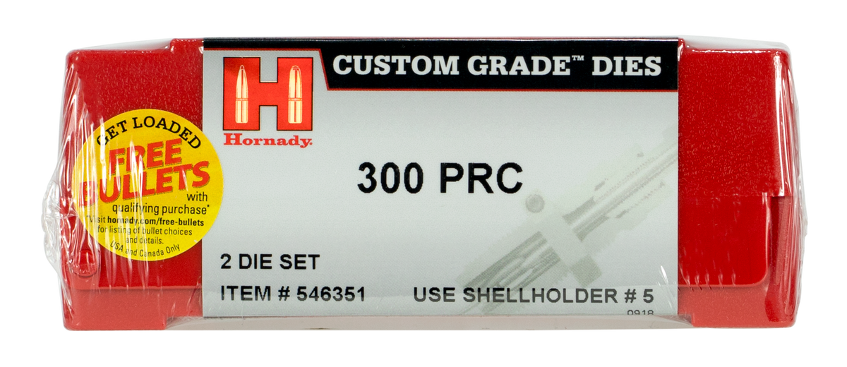 Hornady Custom Grade Series I 2-Die Set 300 PRC Sizing & Seater — view 2