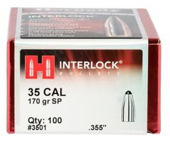 Hornady InterLock 35 Cal .355 170gr Spire Point Reloading Bullets - 100/Box — view 2