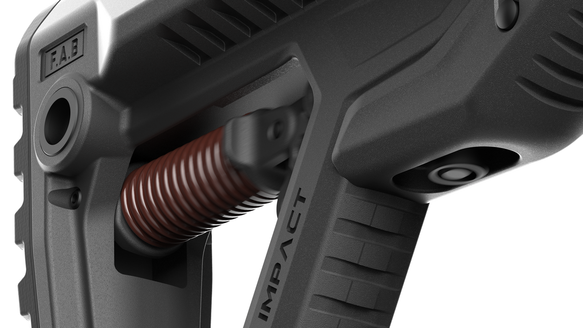 FAB Defense GL-CORE Impact Shock Absorbing AR-15 Buttstock - Black — view 2