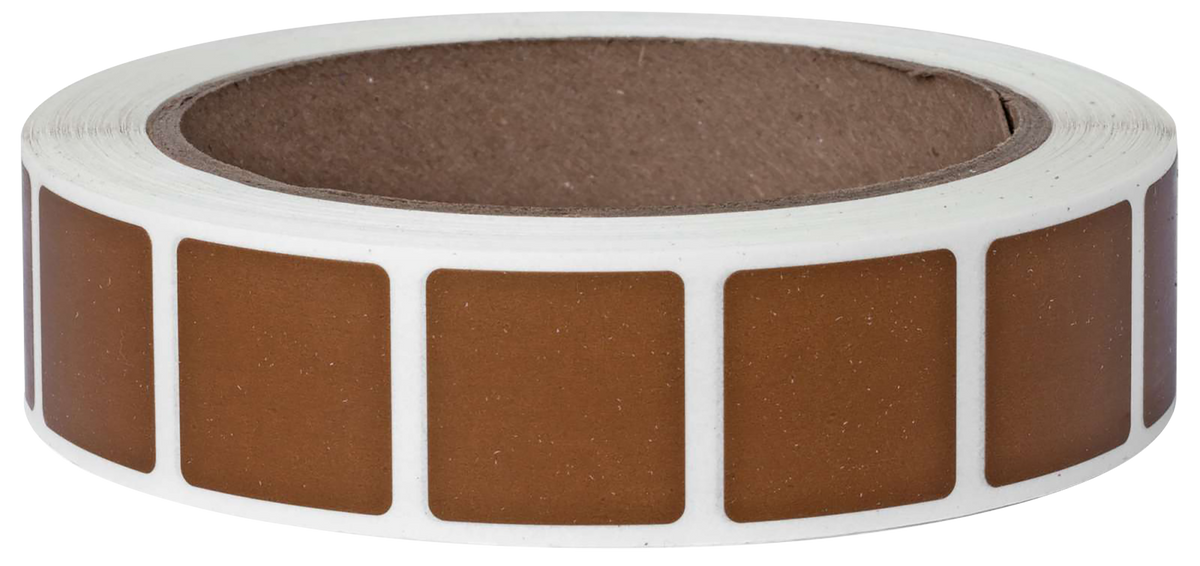 Action Target Square Target Pasters 7/8" Self-Adhesive Brown 1000 Per Roll — view 2