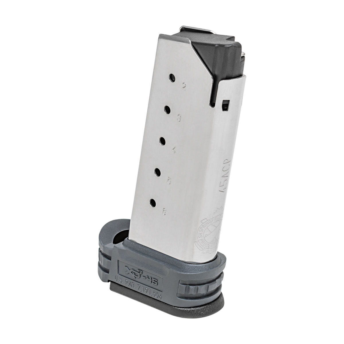 Springfield Armory XD-S Mod.2 45 ACP 6-Rd Pistol Magazine - Stainless w/Gray Sleeve — view 2