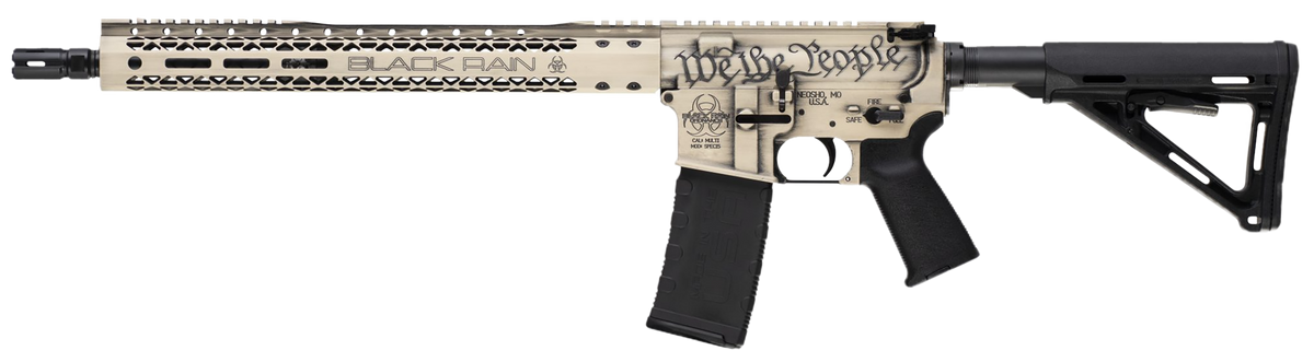 Black Rain Ordnance Spec 15+ We The People 5.56x45mm NATO 16" 30+1 Semi-Auto AR-15 Rifle - Light Sand Battleworn — view 2