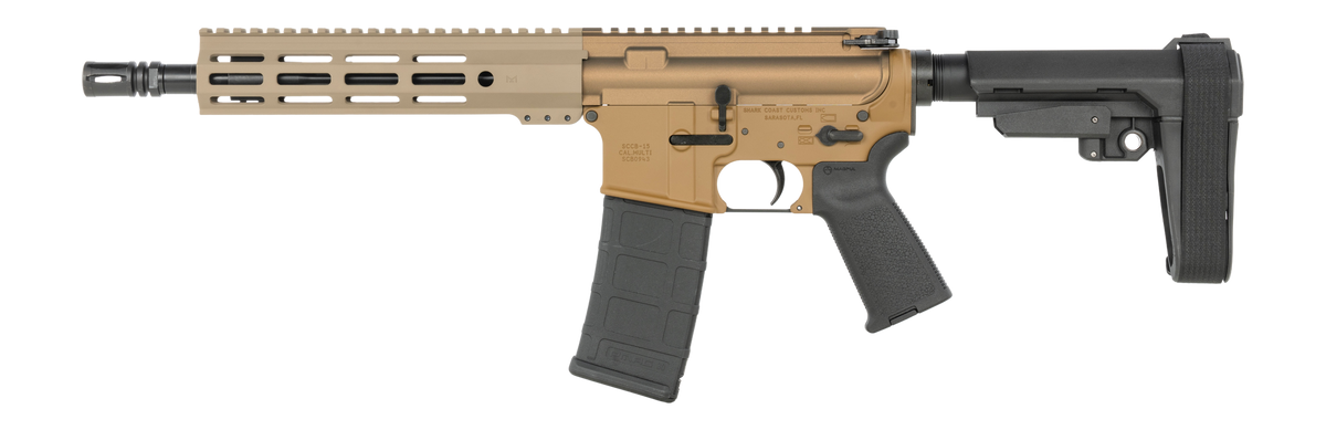 Shark Coast Tactical Scarbog 5.56 NATO 10.5" 30+1 Semi-Auto AR Pistol - SBA3 Brace — view 2