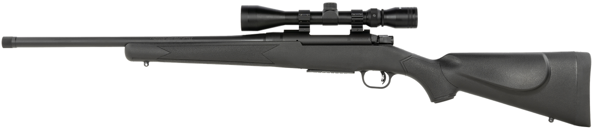 Mossberg Patriot 400 Legend 20" 4+1 Bolt-Action Rifle - Fluted Threaded Barrel, Black Synthetic Stock, 3-9x40mm Scope — view 2