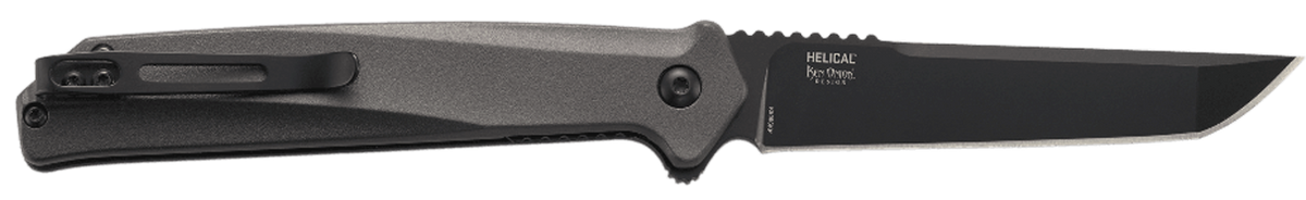 Columbia River Helical 3.52" Tanto D2 Black Aluminum Folding Knife — view 2