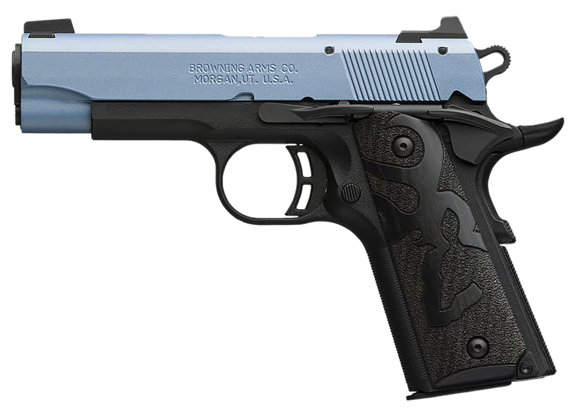 Browning 1911 Black Label Compact 22 LR 3.63" 10+1 Semi-Auto Pistol - Polar Blue Cerakote — view 2