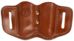 1791 Gunleather MAG-F 2.2 Double Mag Holster Double Stack Belt Slide Classic Brown Leather — view 2