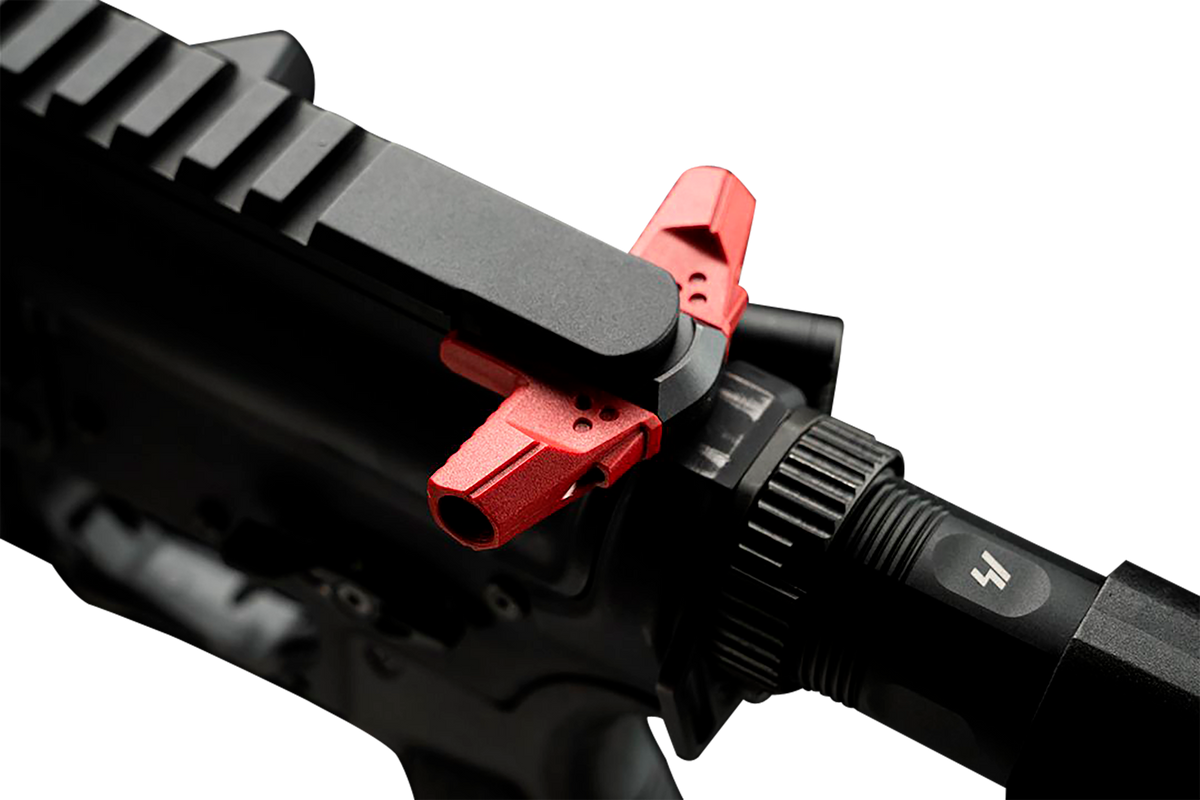 Strike Industries T-Bone Charging Handle .223/5.56x45mm NATO Ambidextrous AR-15 Red/Black — view 2