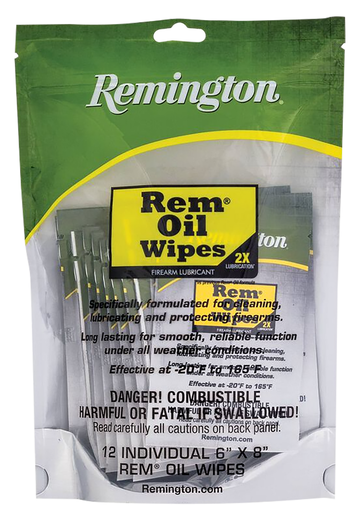 Remington Accessories Rem Oil 6"x8" Wipes 12-Count Single Pack — view 2