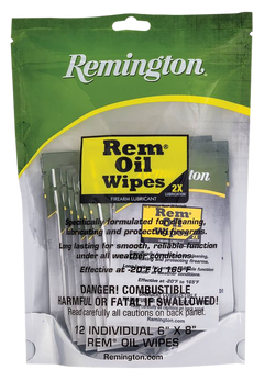 Remington Accessories Rem Oil 6"x8" Wipes 12-Count Single Pack — view 2