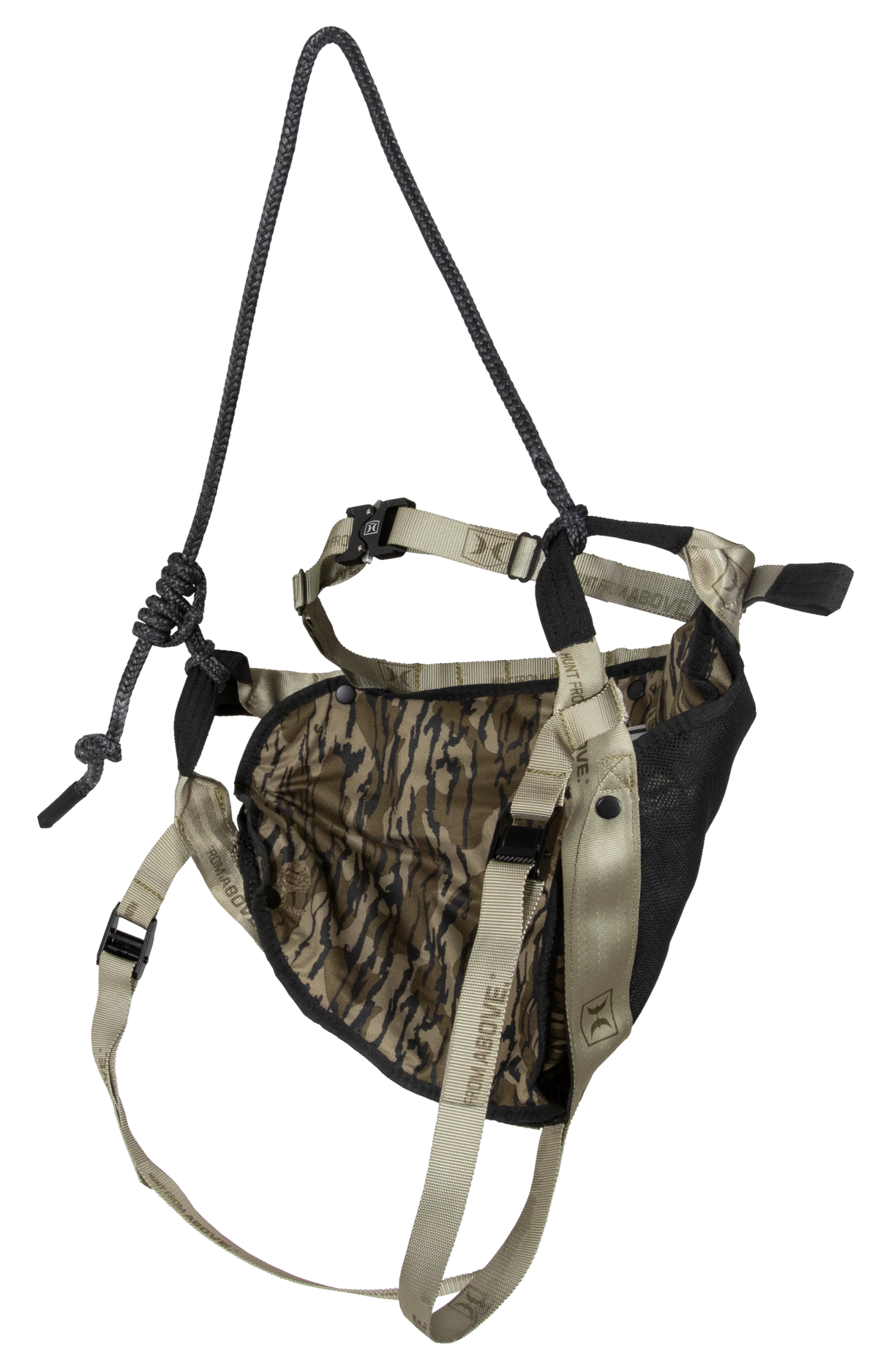HAWK Helium Hammock Tree Saddle - Mossy Oak Bottomland Mobile Hunting Platform — view 2