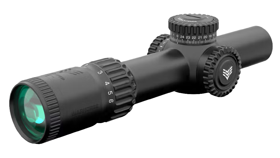 Swampfox Optics Warhorse 1-6x24mm 34mm Tube FFP LPVO Riflescope - Red Dragoon MOA Reticle — view 2
