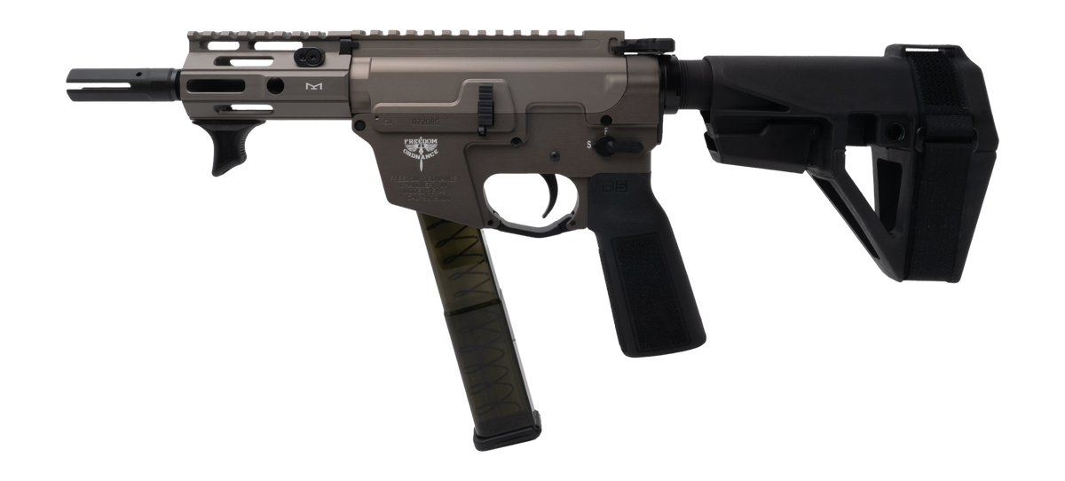 Freedom Ordnance FX9P Elite 9mm Luger 4" 31+1 Semi-Auto Pistol - SBA5 Brace - Flat Dark Earth — view 2