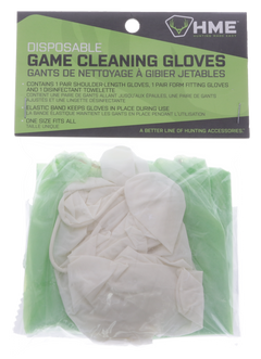HME GCG Game Cleaning Gloves Lime Green Shoulder Length/Form Fitting — view 2
