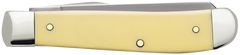 Case Mini Trapper 2.70"/2.75" Clip Point/Spey Folding Knife - Yellow Synthetic — view 2