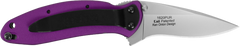 Kershaw Scallion 2.40" Folding Drop Point Plain 420HC SS Knife - Purple Anodized Aluminum — view 2
