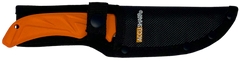 AccuSharp 732C Butcher 4" Fixed Blade Stainless Steel Plain Edge - Blaze Orange Rubber Handle — view 2