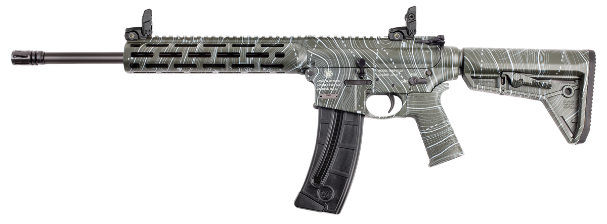 Smith & Wesson M&P15-22 Sport 22 LR 16.5" 25+1 Semi-Auto Rifle - OD Green Topographic — view 2