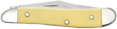 Case 00030 Peanut 2.10"/1.53" Clip/Pen Chrome Vanadium Yellow Synthetic Folding Knife — view 2