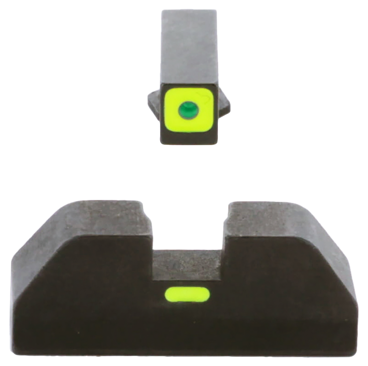 Ameriglo GL615 CAP Sight Set for Glock Gen 1-4 10mm/.45/.357 - Green Tritium LumiGreen Outline Front / LumiGreen Bar Rear — view 2