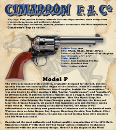 Cimarron MP400 Model P 357 Mag/38 Special 4.75" 6-Shot SAO Revolver - Pre-War Style — view 2