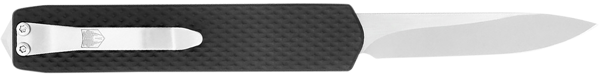 CobraTec Knives Mini Mamba Gen II 2.25" OTF Plain Stonewashed D2 Steel Blade Black Anodized Aluminum Handle — view 2