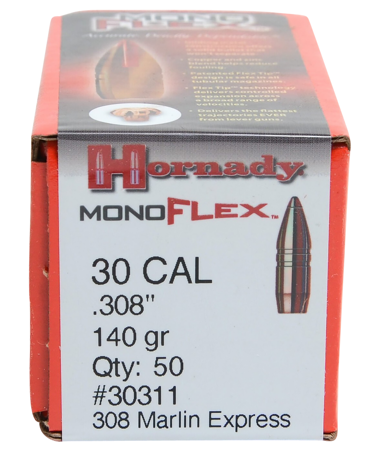 Hornady MonoFlex 30 Cal .308 140 gr Reloading Bullets - 50 Per Box — view 2