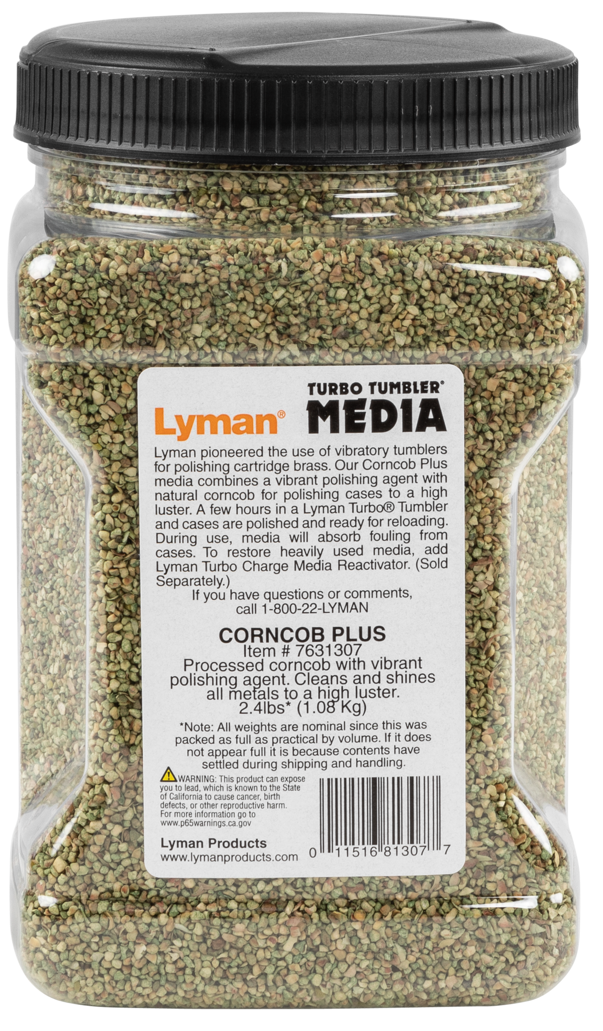 Lyman Turbo Case Cleaning Media Treated Corncob 2 lbs Tumbling Media — view 2
