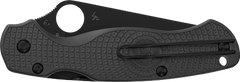 Spyderco Para Military 2 Lightweight 3.47" Clip Point Plain Edge CTS BD1N DLC Black FRN Folding Knife — view 2