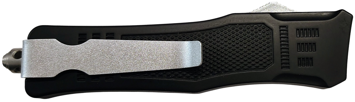 Xcaliber Knife Company 45 ACP Small 2.75" OTF Tanto Plain 440C SS - 3.91" Steel Handle — view 2