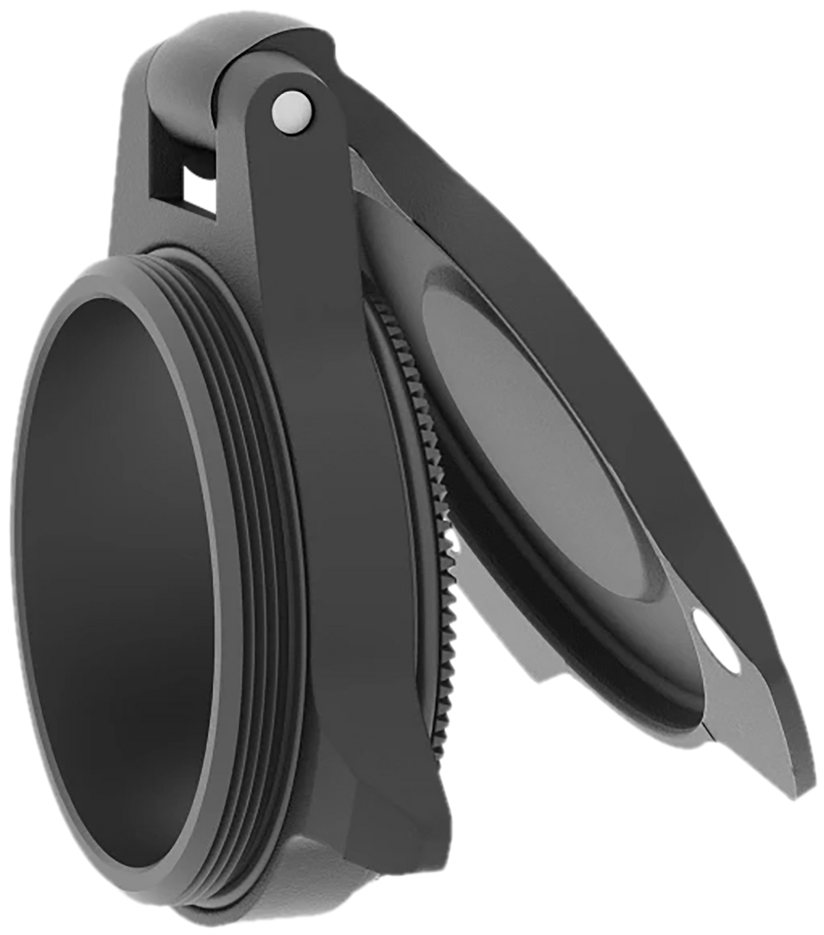 Leupold Alumina Flip-Back Lens Cover 24mm Matte Black Aluminum — view 2