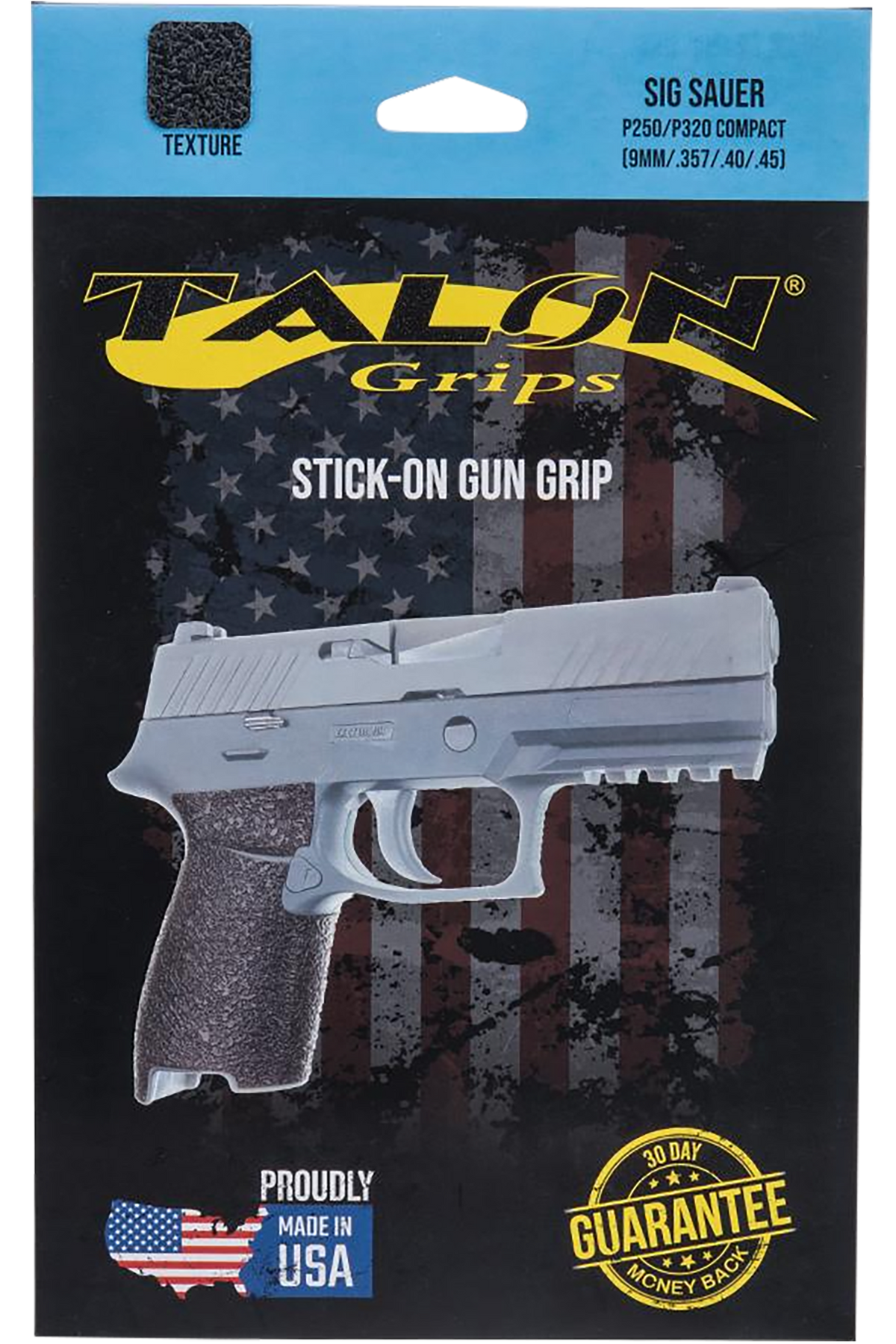 Talon Grips EV07R Adhesive Grip Textured Black Rubber - Sig P250/P320 Compact — view 2