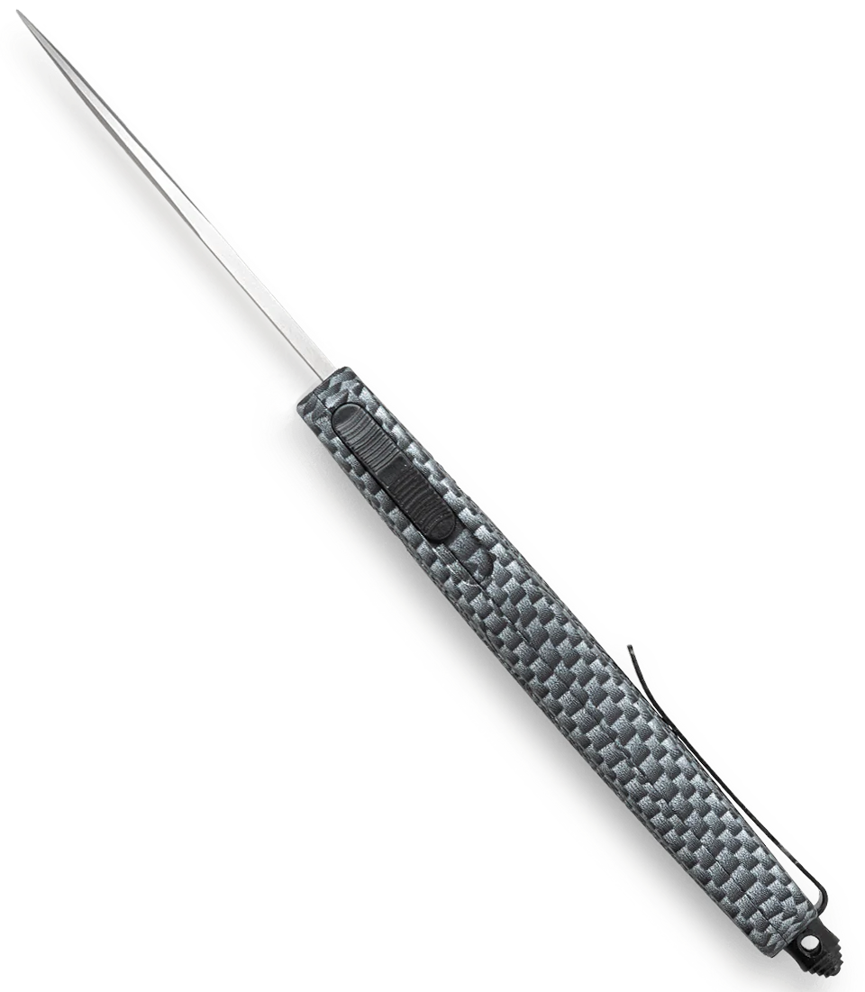 CobraTec CTK-1 Medium 3\" OTF Tanto Plain D2 Steel Carbon Fiber Aluminum Handle — view 2