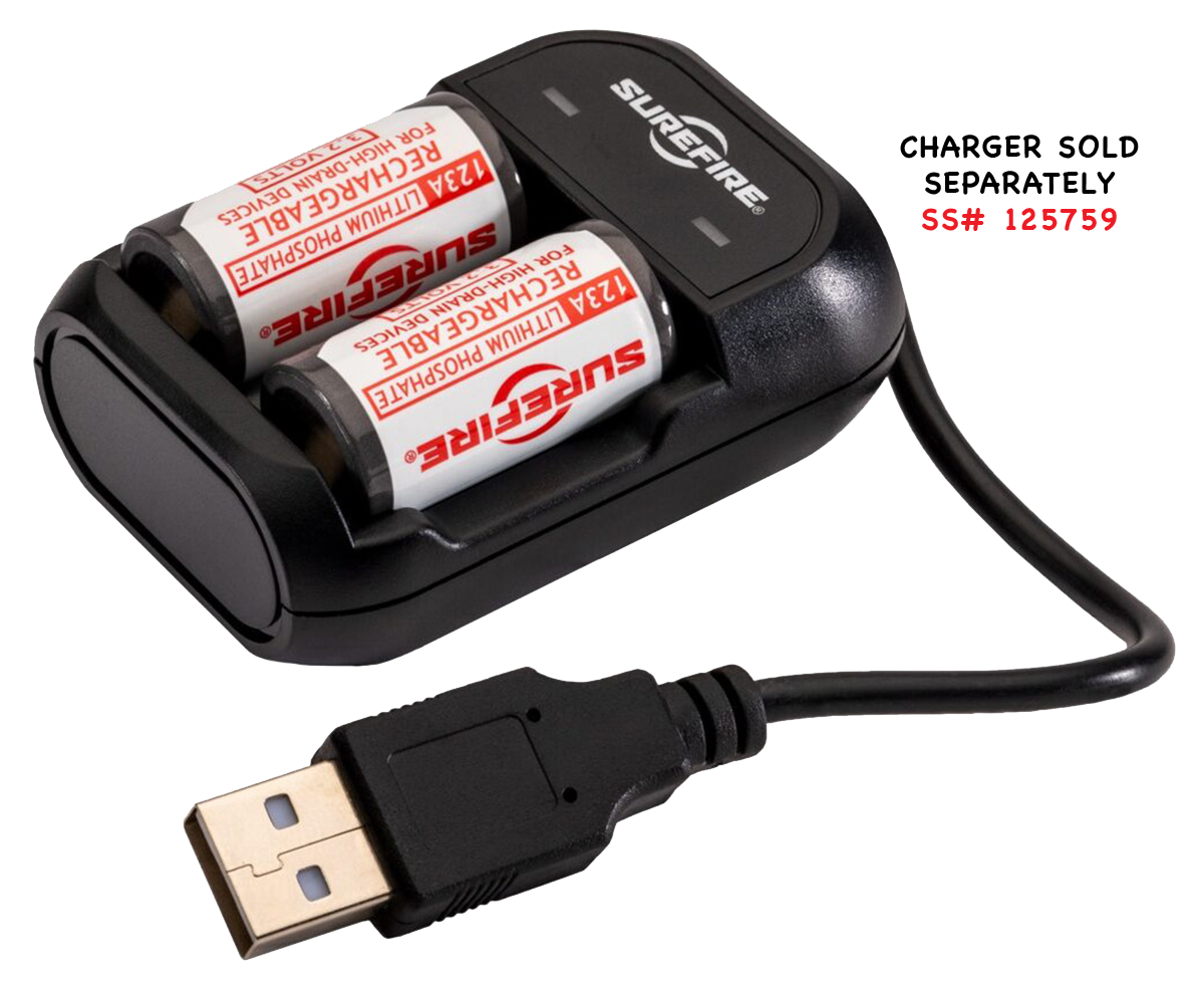 Surefire SFLFP123 123A 3.2V 450 mAh LiFePO4 Battery 2-Pack — view 2