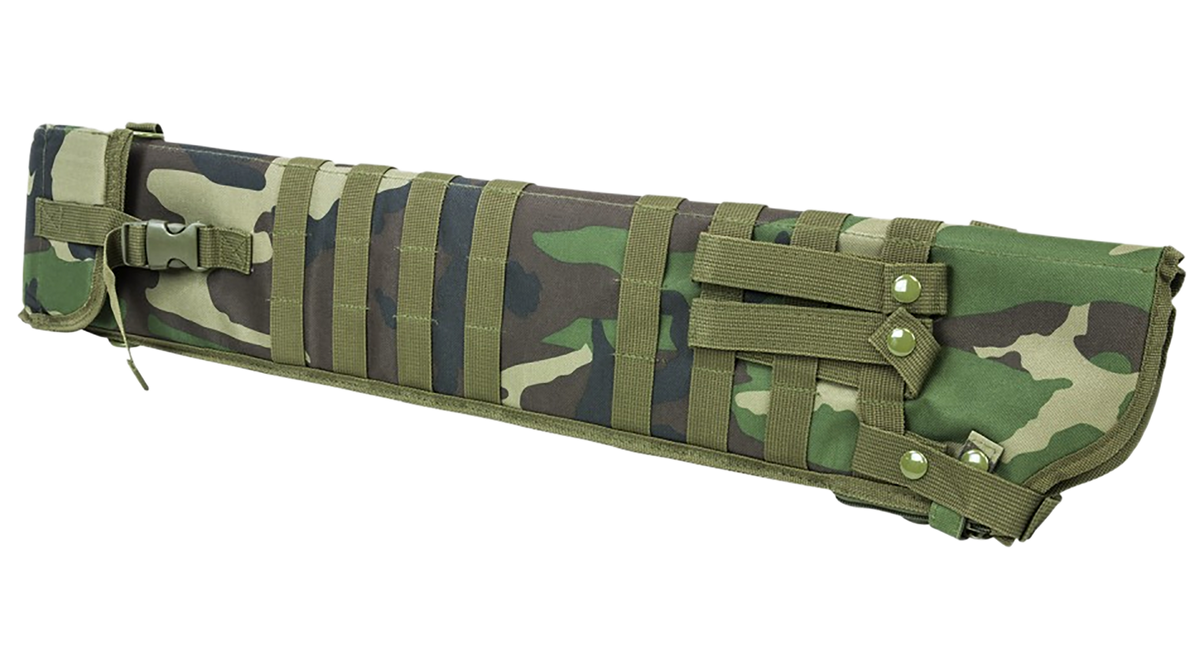 NcSTAR CVSCB2917WC VISM Tactical Shotgun Scabbard Woodland Camo 600D PVC 29"-34.75" — view 2