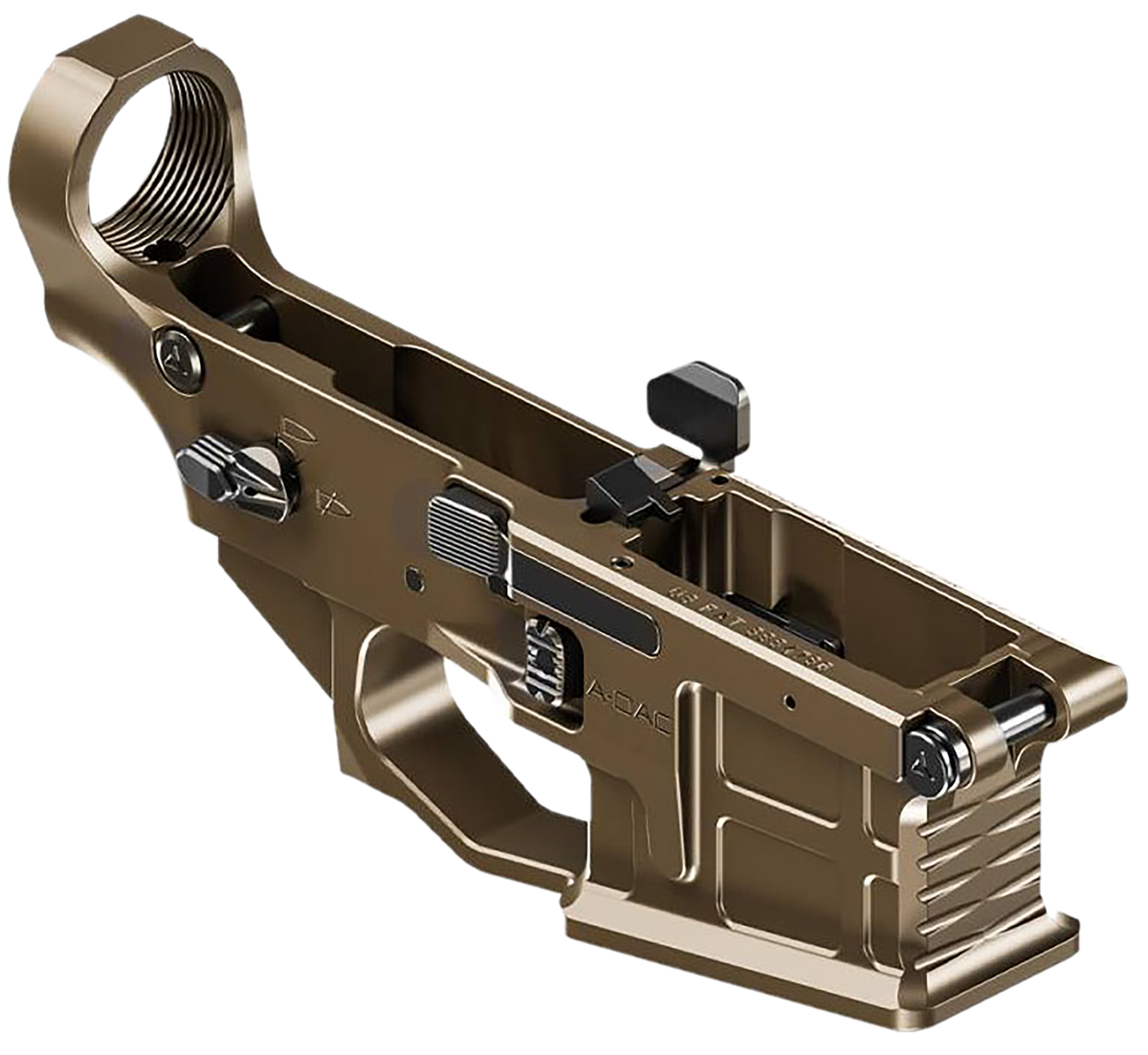 Radian Weapons A-DAC 15 AR-15 Lower Receiver 7075-T6 Billet Aluminum Ambidextrous - Radian Brown Cerakote Stripped Lower — view 2