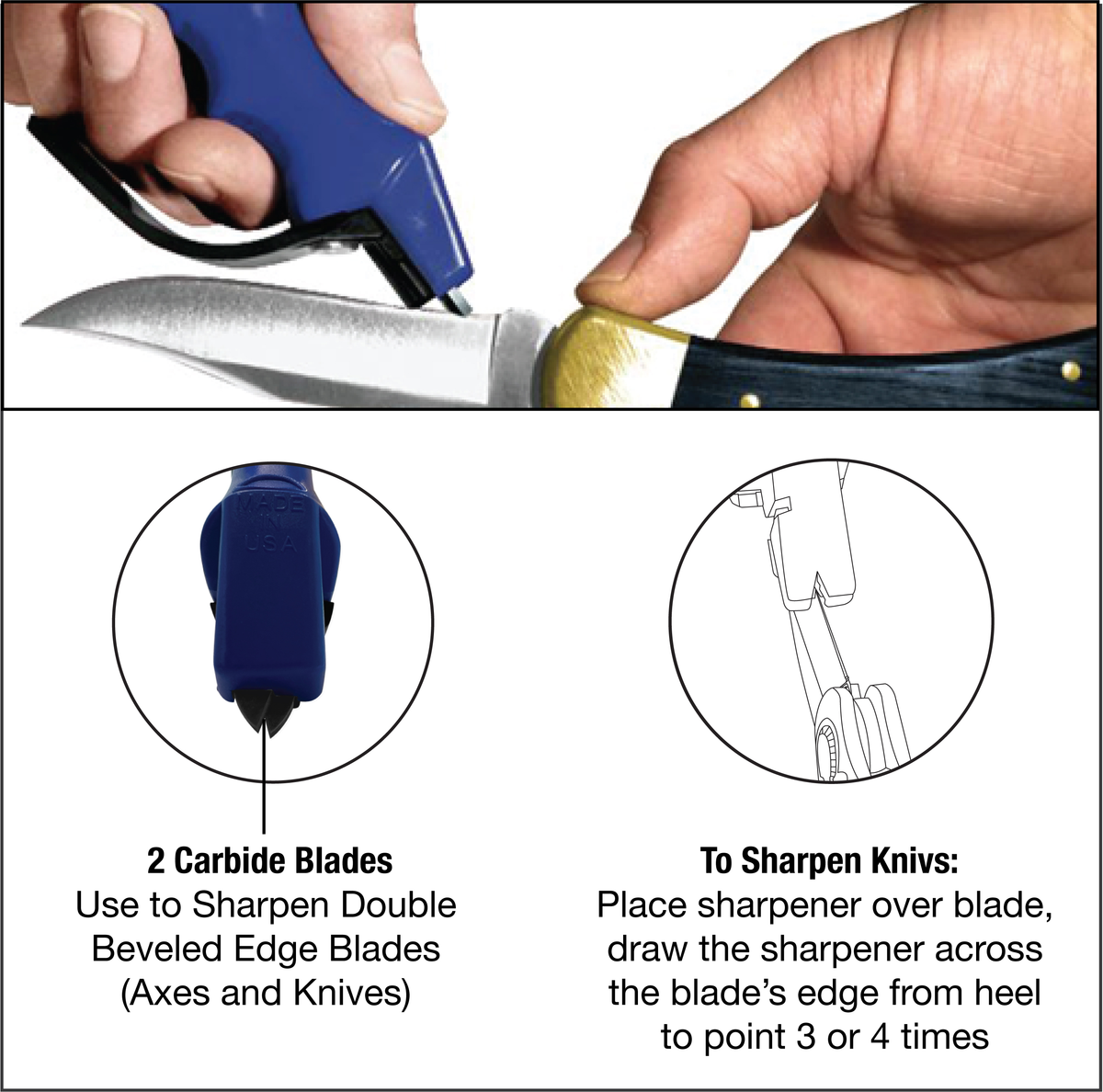 AccuSharp 1002C Hand Held Diamond-Honed Tungsten Carbide Knife Sharpener - Assorted Color — view 2